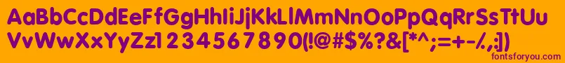 VagBlackRegular Font – Purple Fonts on Orange Background