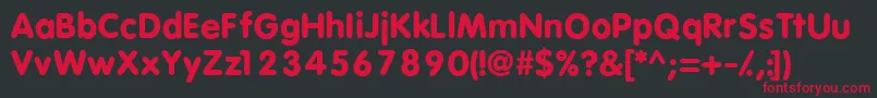 VagBlackRegular Font – Red Fonts on Black Background