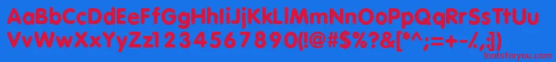 VagBlackRegular Font – Red Fonts on Blue Background