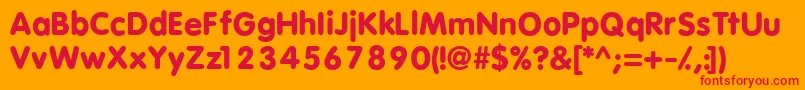 VagBlackRegular Font – Red Fonts on Orange Background