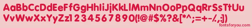 VagBlackRegular Font – Red Fonts on Pink Background