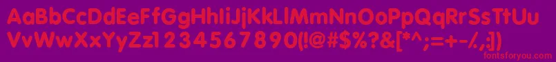 VagBlackRegular Font – Red Fonts on Purple Background