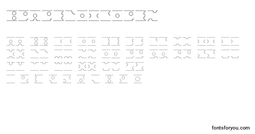 Шрифт Bpapeloigopen – алфавит, цифры, специальные символы