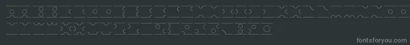 Bpapeloigopen-Schriftart – Graue Schriften auf schwarzem Hintergrund