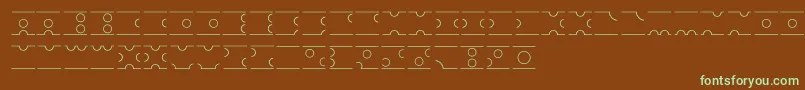 Шрифт Bpapeloigopen – зелёные шрифты на коричневом фоне
