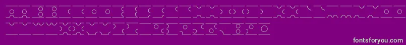 Шрифт Bpapeloigopen – зелёные шрифты на фиолетовом фоне