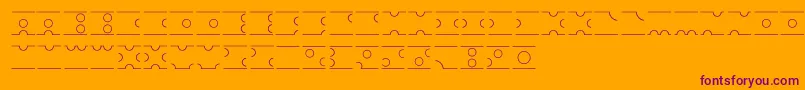 Bpapeloigopen-Schriftart – Violette Schriften auf orangefarbenem Hintergrund