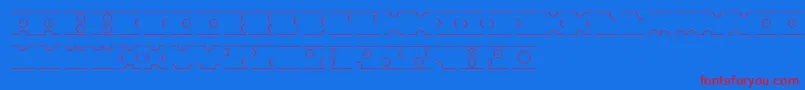 Bpapeloigopen Font – Red Fonts on Blue Background