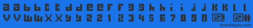 Begginner Font – Black Fonts on Blue Background