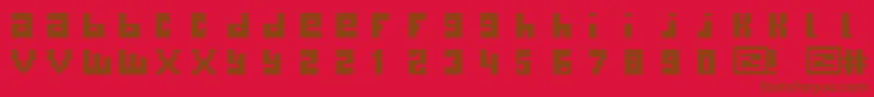 More about Begginner Font Begginner Font – Brown Fonts on Red Background