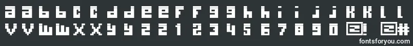 Begginner Font – White Fonts on Black Background