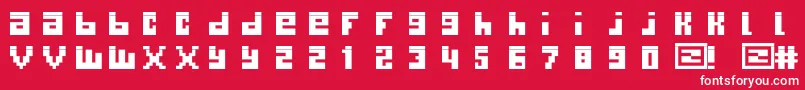 Begginner Font – White Fonts on Red Background