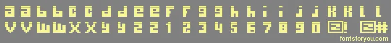 More about Begginner Font Begginner Font – Yellow Fonts on Gray Background
