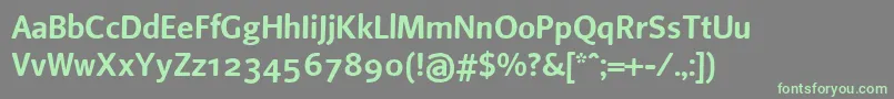 Beosans1-fontti – vihreät fontit harmaalla taustalla