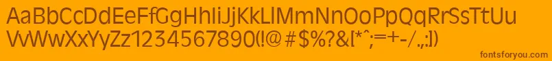 RavennaserialRegular Font – Brown Fonts on Orange Background