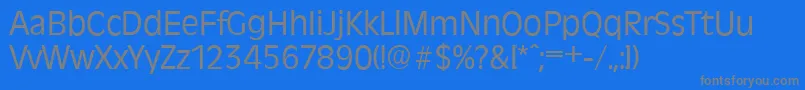 RavennaserialRegular Font – Gray Fonts on Blue Background