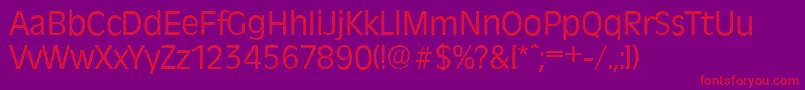 RavennaserialRegular Font – Red Fonts on Purple Background