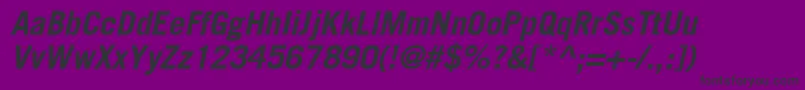 Шрифт CommerceBlackSsiBoldItalic – чёрные шрифты на фиолетовом фоне