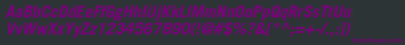 Czcionka CommerceBlackSsiBoldItalic – fioletowe czcionki na czarnym tle