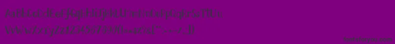 フォントNikolaidishand – 紫の背景に黒い文字