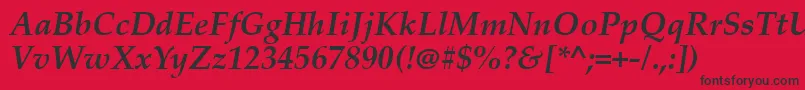 Palabi0 Font – Black Fonts on Red Background