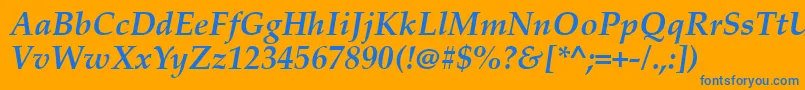 Palabi0 Font – Blue Fonts on Orange Background