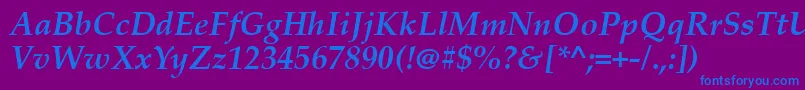 Palabi0 Font – Blue Fonts on Purple Background