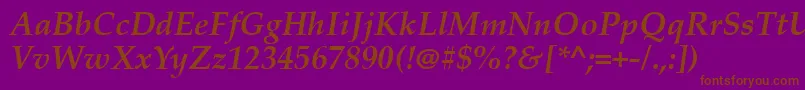 Palabi0 Font – Brown Fonts on Purple Background