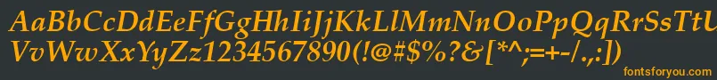 Шрифт Palabi0 – оранжевые шрифты на чёрном фоне