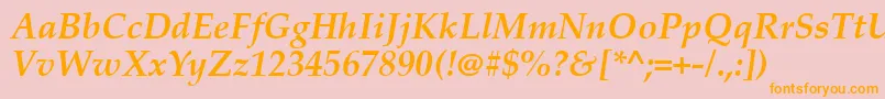 Palabi0 Font – Orange Fonts on Pink Background