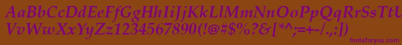 Palabi0 Font – Purple Fonts on Brown Background