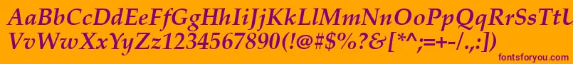 Palabi0 Font – Purple Fonts on Orange Background