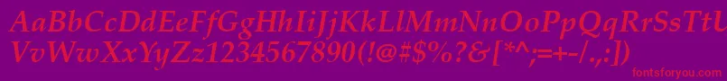 Palabi0 Font – Red Fonts on Purple Background