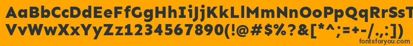 Шрифт SenExtrabold – чёрные шрифты на оранжевом фоне