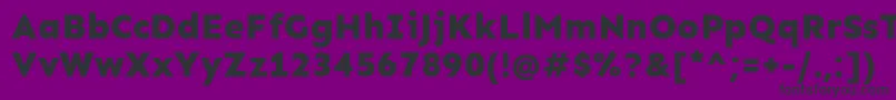 フォントSenExtrabold – 紫の背景に黒い文字