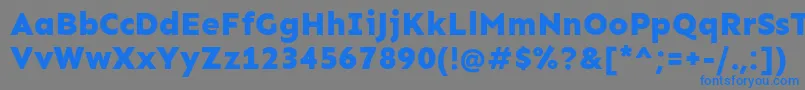 SenExtrabold Font – Blue Fonts on Gray Background