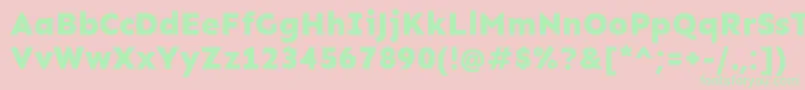 SenExtrabold Font – Green Fonts on Pink Background