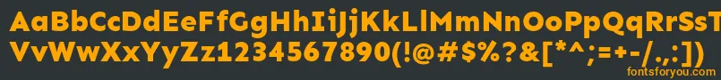 SenExtrabold Font – Orange Fonts on Black Background