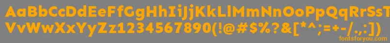 フォントSenExtrabold – オレンジの文字は灰色の背景にあります。