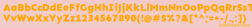 SenExtrabold Font – Orange Fonts on Pink Background