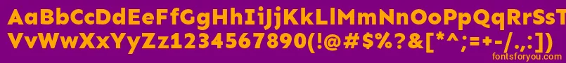 SenExtrabold Font – Orange Fonts on Purple Background