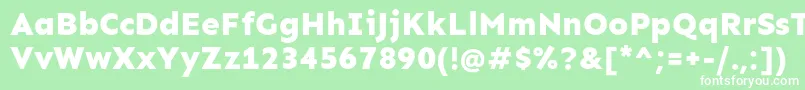 フォントSenExtrabold – 緑の背景に白い文字