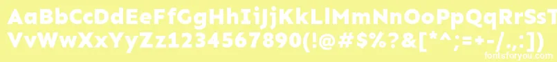 SenExtrabold Font – White Fonts on Yellow Background