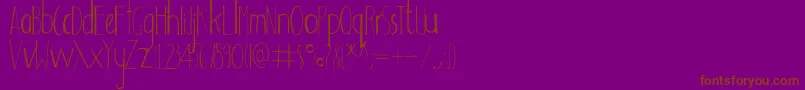 Adouliss-Schriftart – Braune Schriften auf violettem Hintergrund