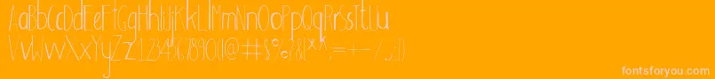 Adouliss Font – Pink Fonts on Orange Background