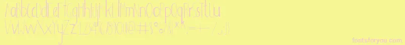 Adouliss Font – Pink Fonts on Yellow Background