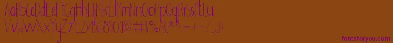 Adouliss Font – Purple Fonts on Brown Background