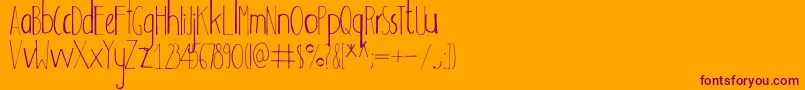 Adouliss Font – Purple Fonts on Orange Background