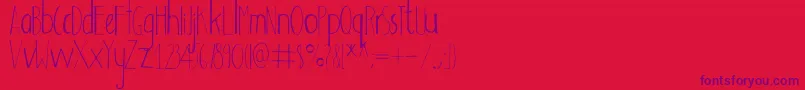 Adouliss Font – Purple Fonts on Red Background