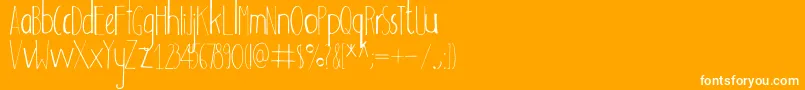 Adouliss Font – White Fonts on Orange Background